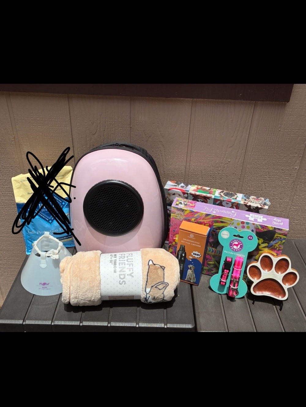 Pink Pet Carrier Backpack & Pet Accessories (XS/S)